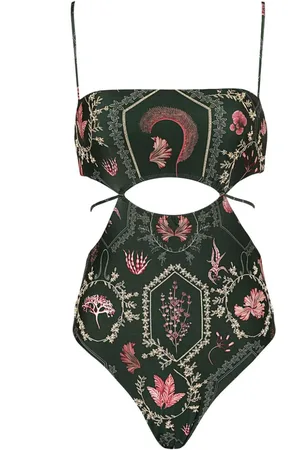 Agua by Agua Bendita Victoriana Encaje Badeanzug mit blumigem Print