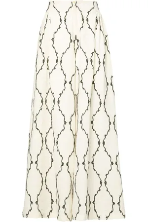 Agua by Agua Bendita Bestickte Marea Calado Palazzohose
