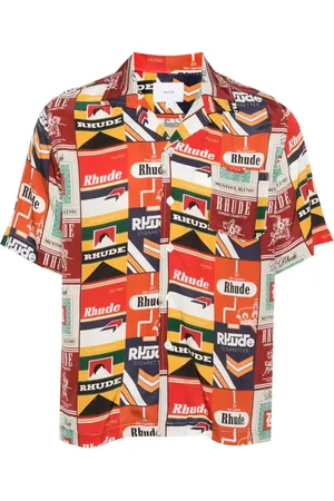 Rhude Seidenhemd mit Cigarette-Print