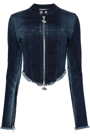 Cannari Concept Ausgefranste Jeansjacke