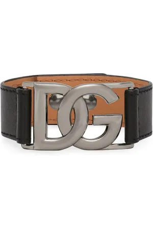 Dolce & Gabbana Lederarmband mit Logo-Schild