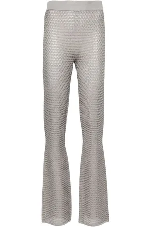 REMAIN Ausgestellte Metallic-Strickhose
