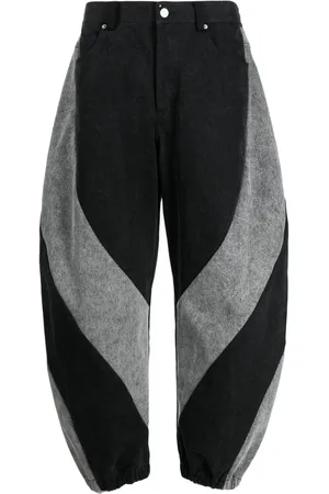 CROQUIS Zweifarbige Baggy-Jeans