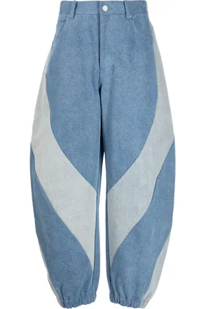 CROQUIS Zweifarbige Baggy-Jeans