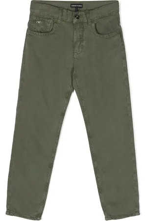 Emporio Armani Tapered-Hose mit Logo-Schild