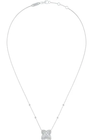 De Beers 18kt Weißgoldhalskette mit Diamanten