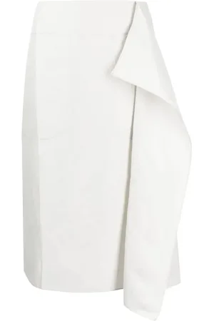 Lee Mathews Drapierter High-Waist-Midirock