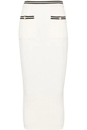 Alessandra Rich Midirock mit Zopfmuster