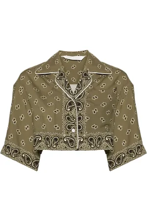Palm Angels Cropped-Hemd mit Paisley-Print
