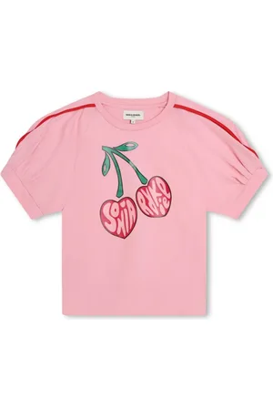 Sonia Rykiel Enfant T-Shirt aus Bio-Baumwolle mit Kirschlogo-Print