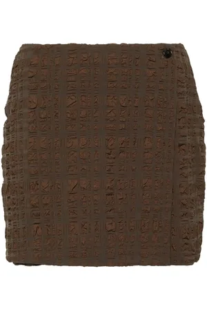 Nanushka Seersucker-Shorts im Layering-Look