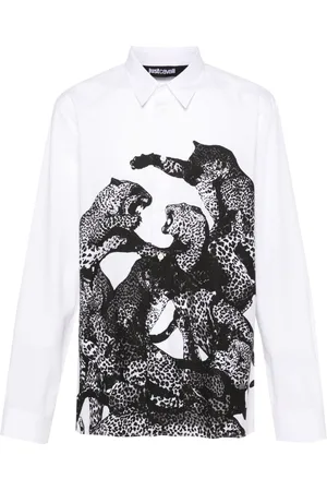 Roberto Cavalli Hemd mit Jaguar-Print