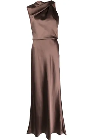 Amsale Asymmetrisches Abendkleid aus Satin