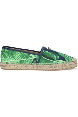 Dolce & Gabbana Espadrilles aus Canvas mit Blatt-Print