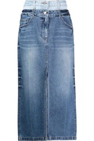 JUUN.J Jeans-Maxirock mit doppeltem Bund