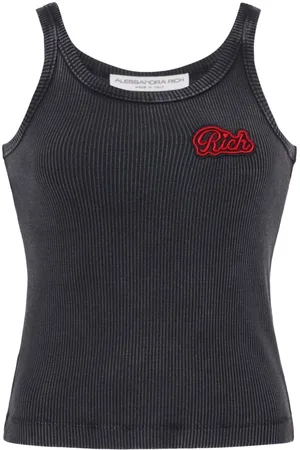 Alessandra Rich Tanktop mit Logo-Applikation