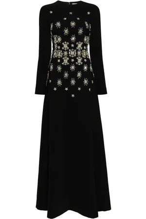 Dina Melwani Kristallverziertes Abendkleid