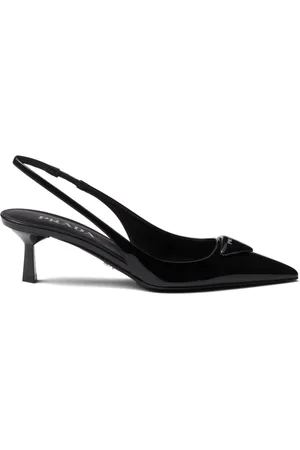 Prada Slingback-Pumps aus Lackleder 55mm