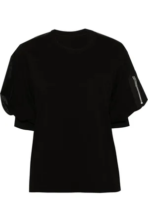 SACAI T-Shirt mit Kontrasteinsatz