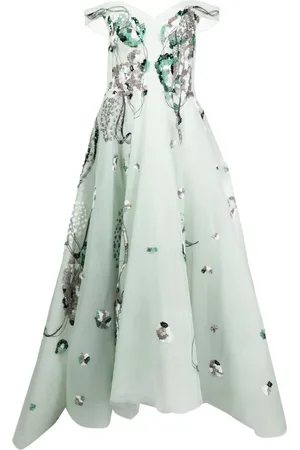 Saiid Kobeisy One-Shoulder-Kleid mit Tüll