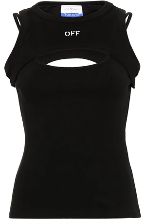 OFF-WHITE Tanktop im Layering-Look mit Off-Stickerei