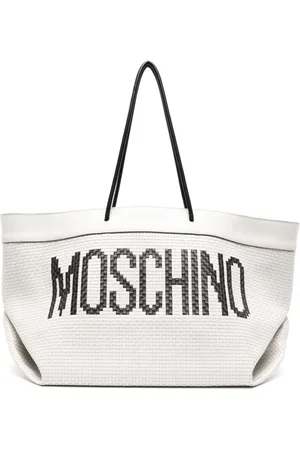 Moschino Gewebte Tote Bag mit Logo-Print