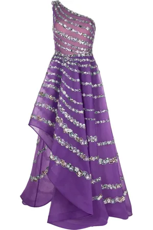 Saiid Kobeisy One-Shoulder-Kleid mit Tüll