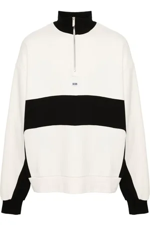 GCDS Half-Zip-Sweatshirt mit Logo-Applikation