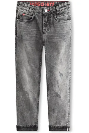 HUGO BOSS Halbhohe Straight-Leg-Jeans