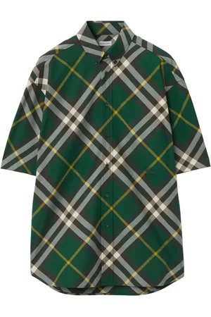 Burberry Kariertes Hemd mit Logo-Stickerei