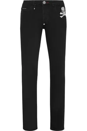 Philipp Plein Gerade Jeans mit Totenkopf-Print