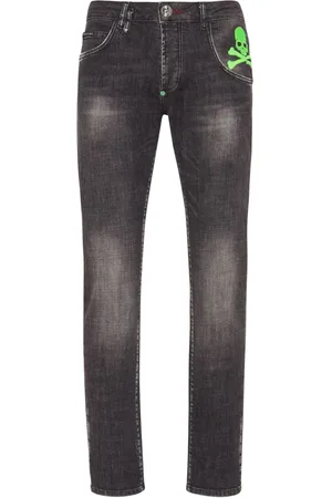 Philipp Plein Gerade Jeans mit Totenkopf-Print