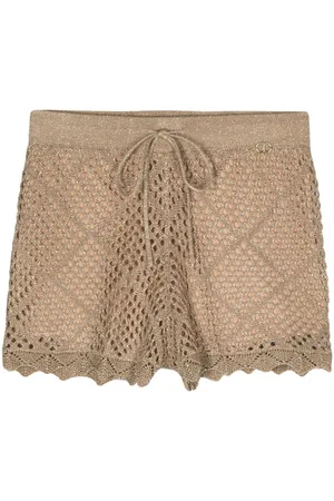 Twin-Set Gestrickte Lurex-Shorts