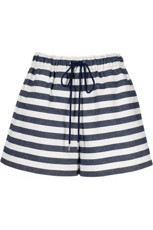 KIMHEKIM Gestreifte Shorts mit Kordelzug