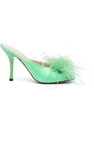 Pinko Mules mit Federn