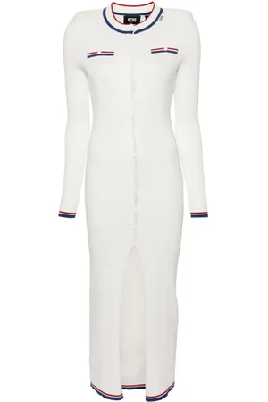GCDS Maxikleid aus geripptem Strick