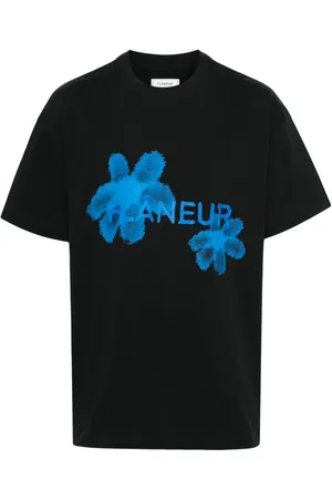 FLÂNEUR Floral Watercolor T-Shirt aus Baumwolle