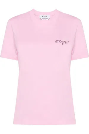 Msgm T-Shirt mit Logo-Stickerei