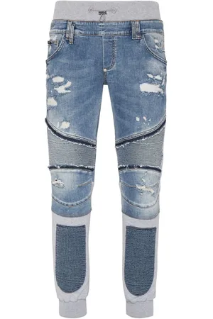 Philipp Plein Skull and Bones Tapered-Jeans