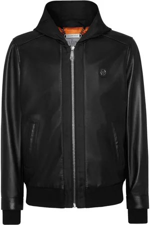 Philipp Plein Kapuzen-Bomberjacke mit Satin
