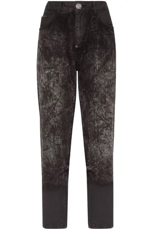 Philipp Plein Cropped-Jeans in Distressed-Optik