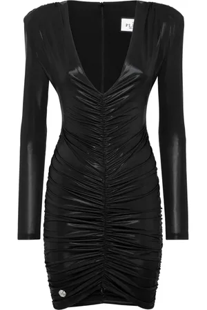 Philipp Plein Lamé-Minikleid mit Schulterpolstern