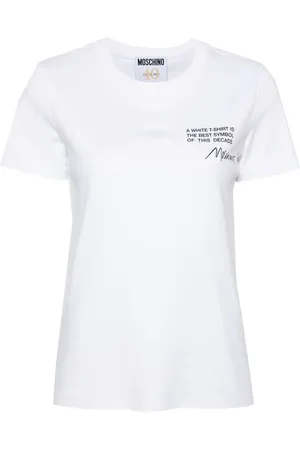 Moschino T-Shirt aus Bio-Baumwolle mit Logo-Print