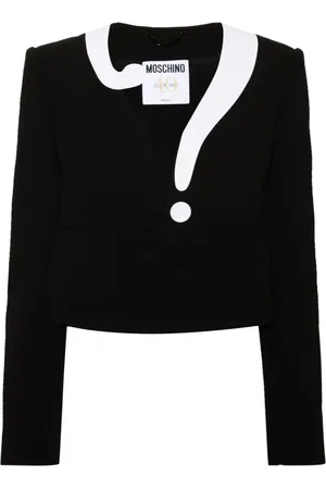 Moschino Cropped-Jacke mit asymmetrischem Kragen