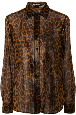 Tom Ford Seidenhemd mit Leoparden-Print