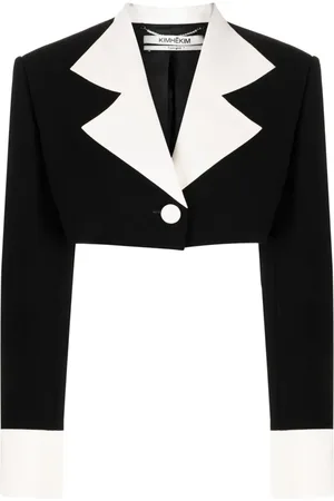 KIMHEKIM Zweifarbige Cropped-Jacke