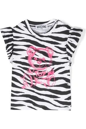 Moschino T-Shirt mit Teddy-Zebra-Print