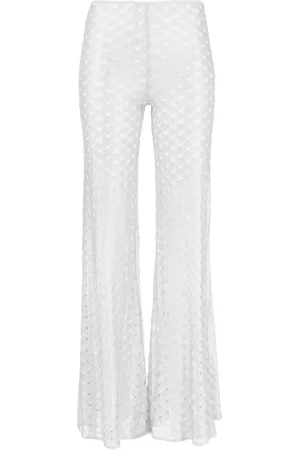 Missoni Schlaghose aus Mesh mit Zickzackmuster