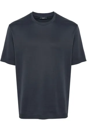HERNO Gestricktes T-Shirt mit Logo-Schild