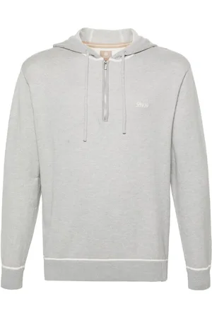 Boggi Milano Gestrickter Hoodie mit Logo-Stickerei
